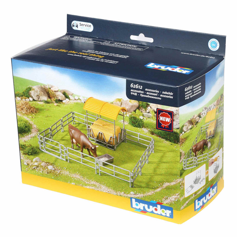 1/16 Hay Rack with Fence & Trough by Bruder