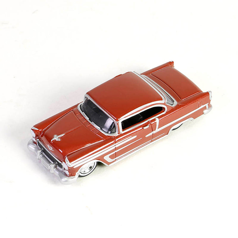 1/64 1955 Chevrolet Bel Air Lowrider, Red & Silver, California Lowriders Series 5