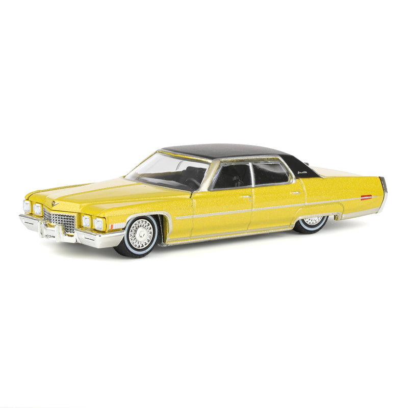 1/64 1971 Cadillac Sedan Deville Lowrider, Gold Metallic, California Lowriders Series 7
