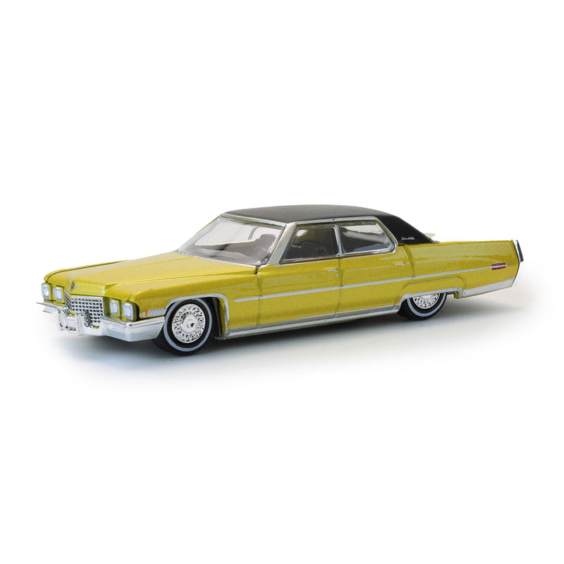 1/64 1971 Cadillac Sedan Deville Lowrider, Gold Metallic, California Lowriders Series 7