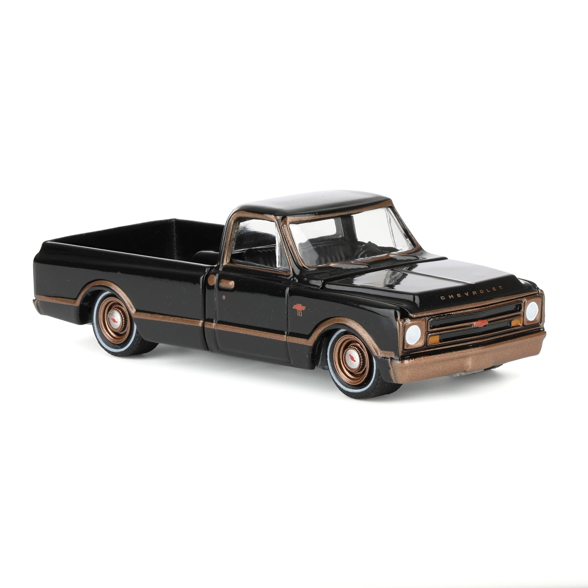 1/64 1972 Chevy C10 Lowrider, Black & Bronze, California Lowriders