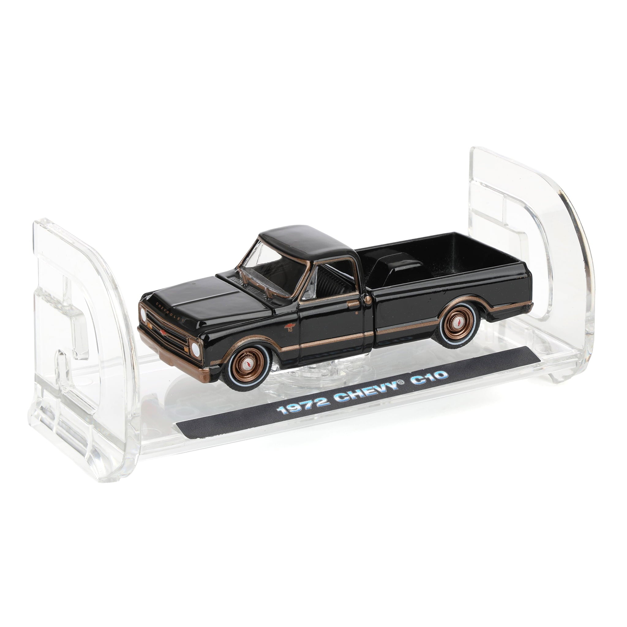 1/64 1972 Chevy C10 Lowrider, Black & Bronze, California Lowriders