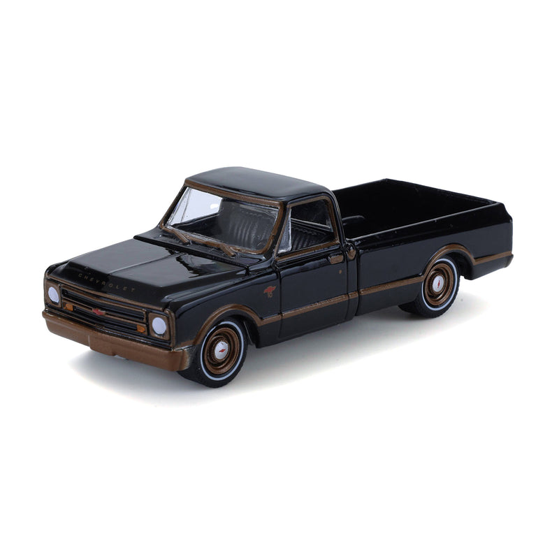 1/64 1972 Chevy C10 Lowrider, Black & Bronze, California Lowriders Series 7