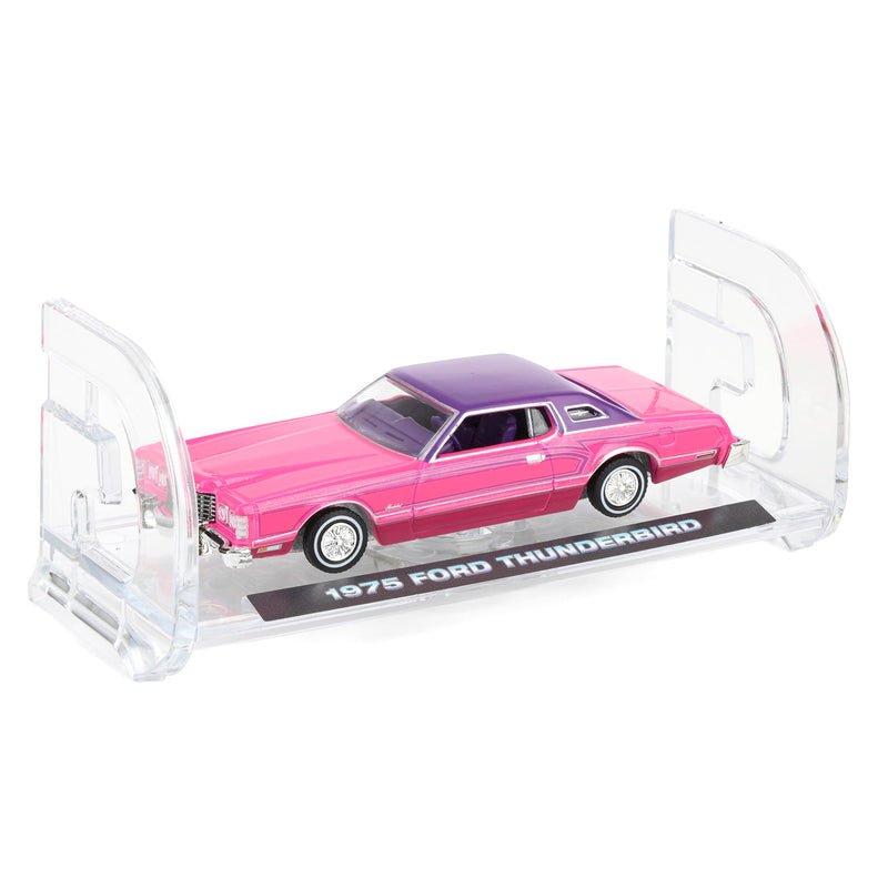 1/64 1975 Ford Thunderbird Lowrider, Pink with Pinstripes, California Lowriders Series 7