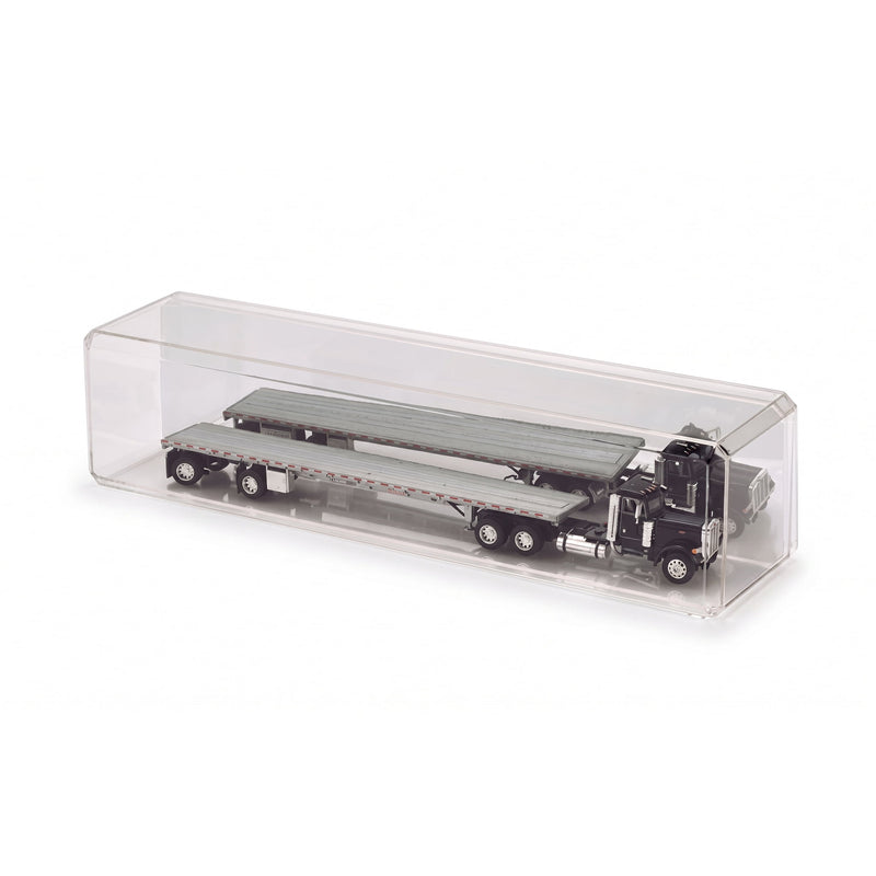Clear Acrylic Display Case with Mirrored Base 15.75 x 3.75 x 3.25 Inch
