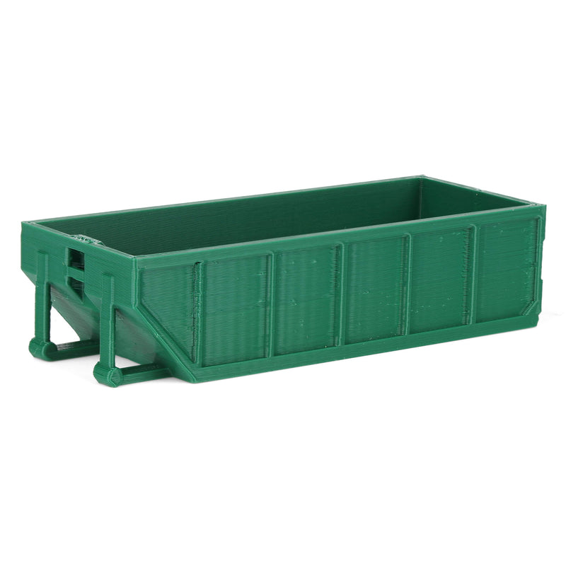 1/64 Green 15-Yard Rolloff Dumpster, 3D Printed