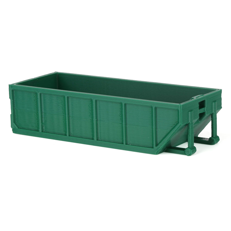 1/64 Green 15-Yard Rolloff Dumpster, 3D Printed