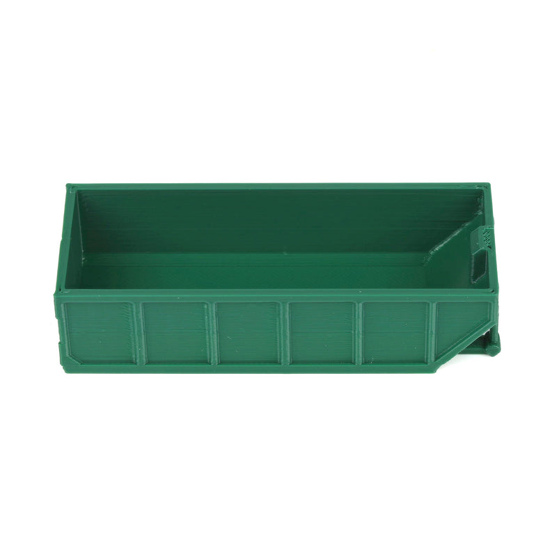 1/64 Green 15-Yard Rolloff Dumpster, 3D Printed