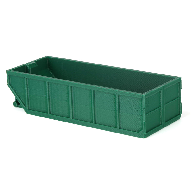 1/64 Green 15-Yard Rolloff Dumpster, 3D Printed