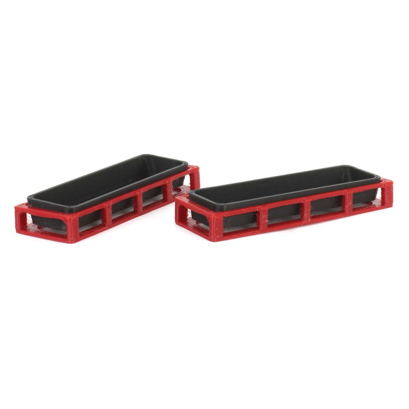 1/64 Red & Black Feed Trough, 2 Pack, 3D Printed