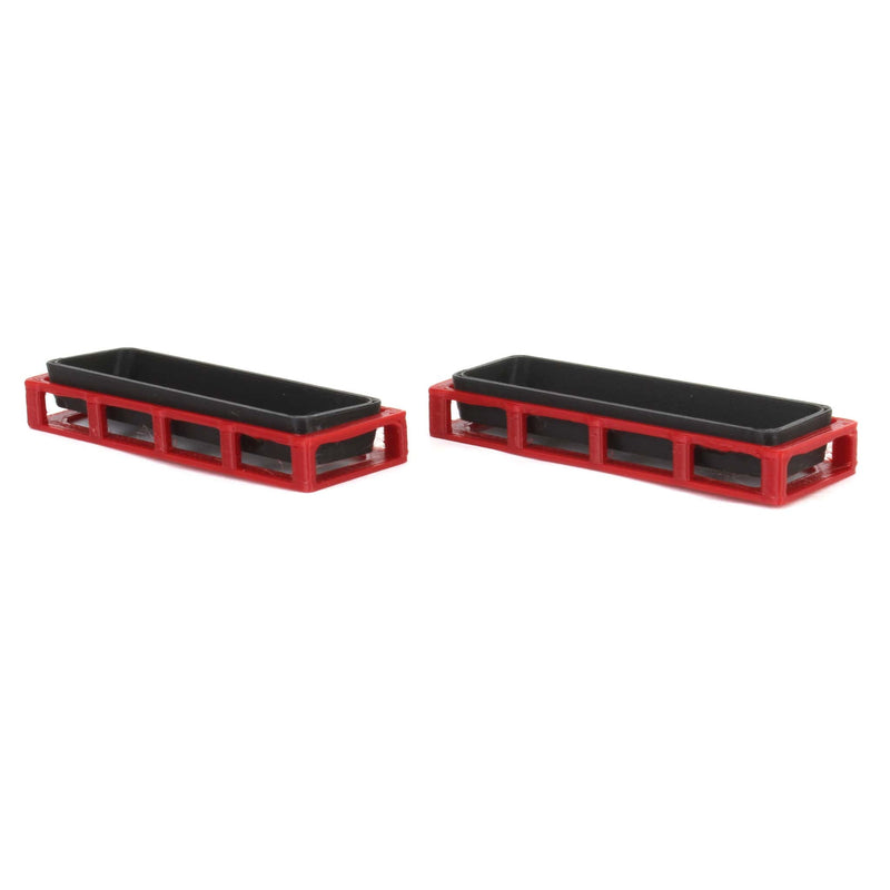 1/64 Red & Black Feed Trough, 2 Pack, 3D Printed