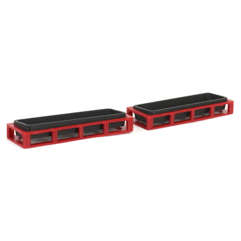 1/64 Red & Black Feed Trough, 2 Pack, 3D Printed