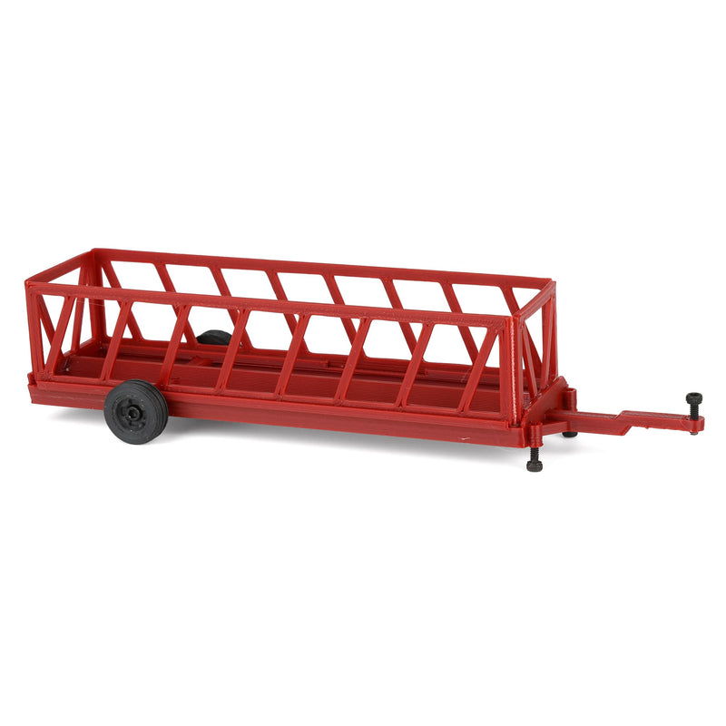 1/64 Red 20ft Portable Cattle Feeder, 3D Printed