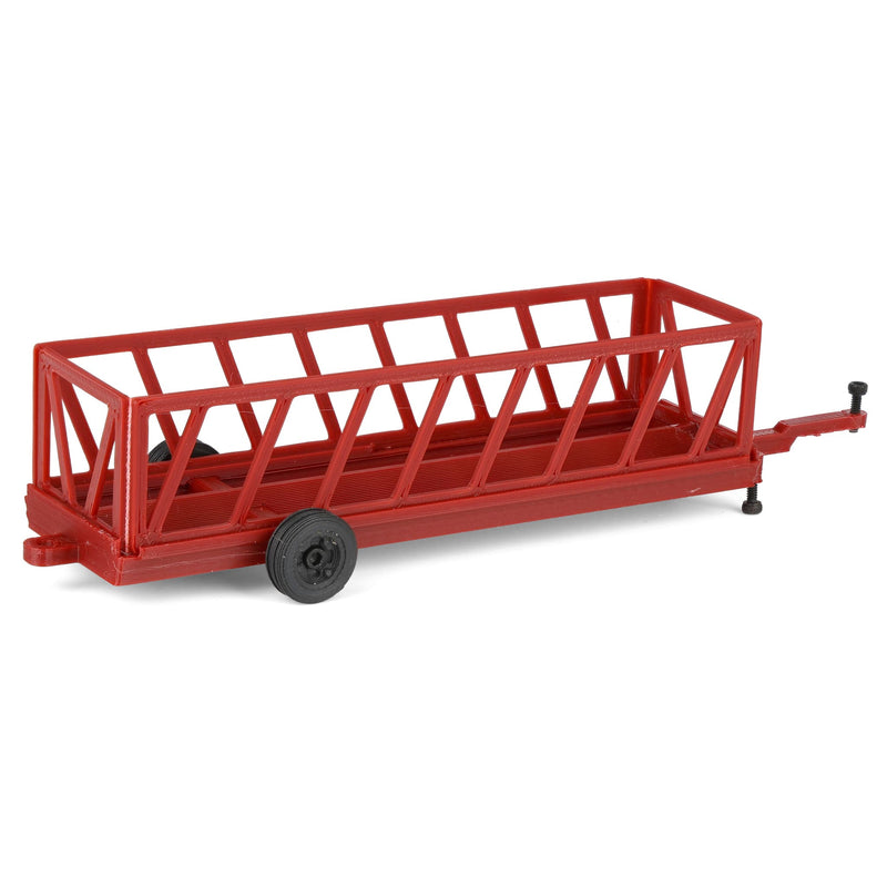 1/64 Red 20ft Portable Cattle Feeder, 3D Printed