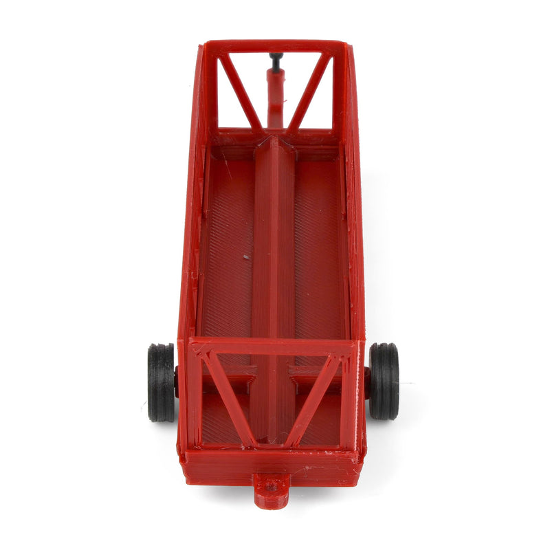 1/64 Red 20ft Portable Cattle Feeder, 3D Printed