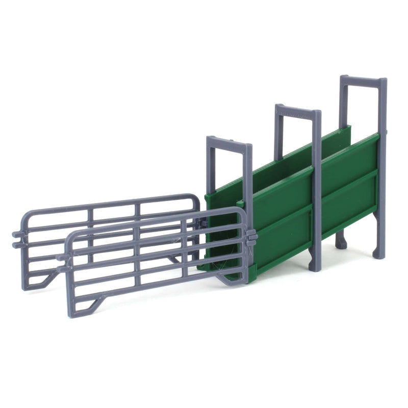 1/64 Green Cattle Loading Chute, Semi Trailer Height, 3D Printed