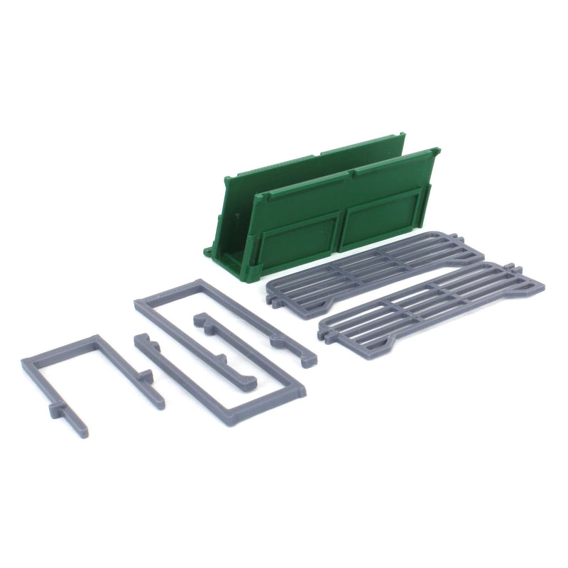 1/64 Green Cattle Loading Chute, Semi Trailer Height, 3D Printed
