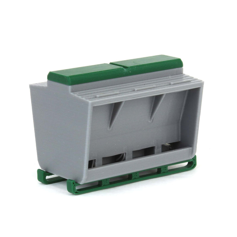 1/64 3D Printed Livestock Feeder, Gray & Green