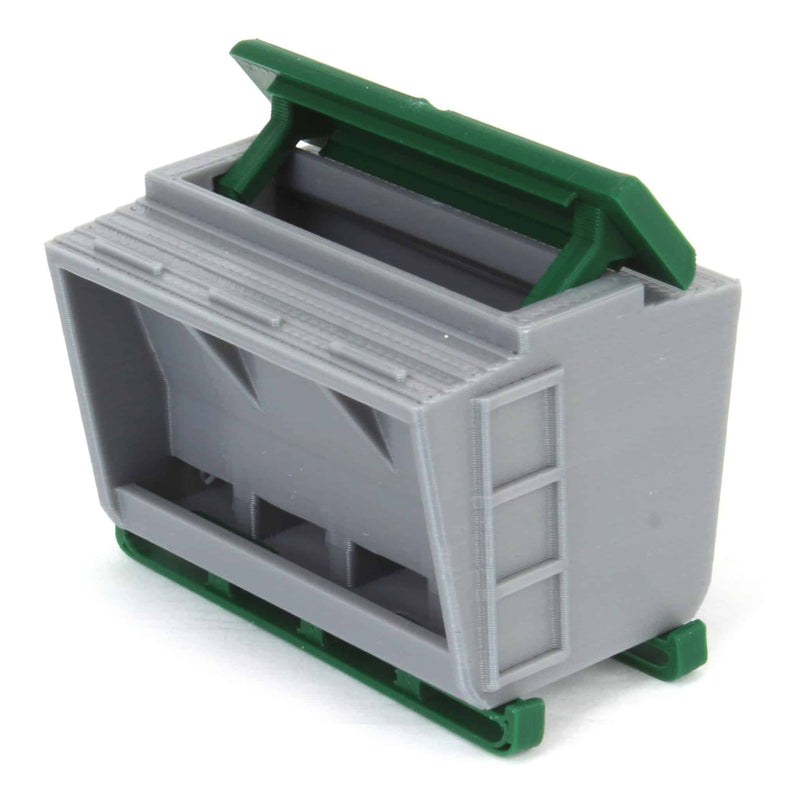 1/64 3D Printed Livestock Feeder, Gray & Green