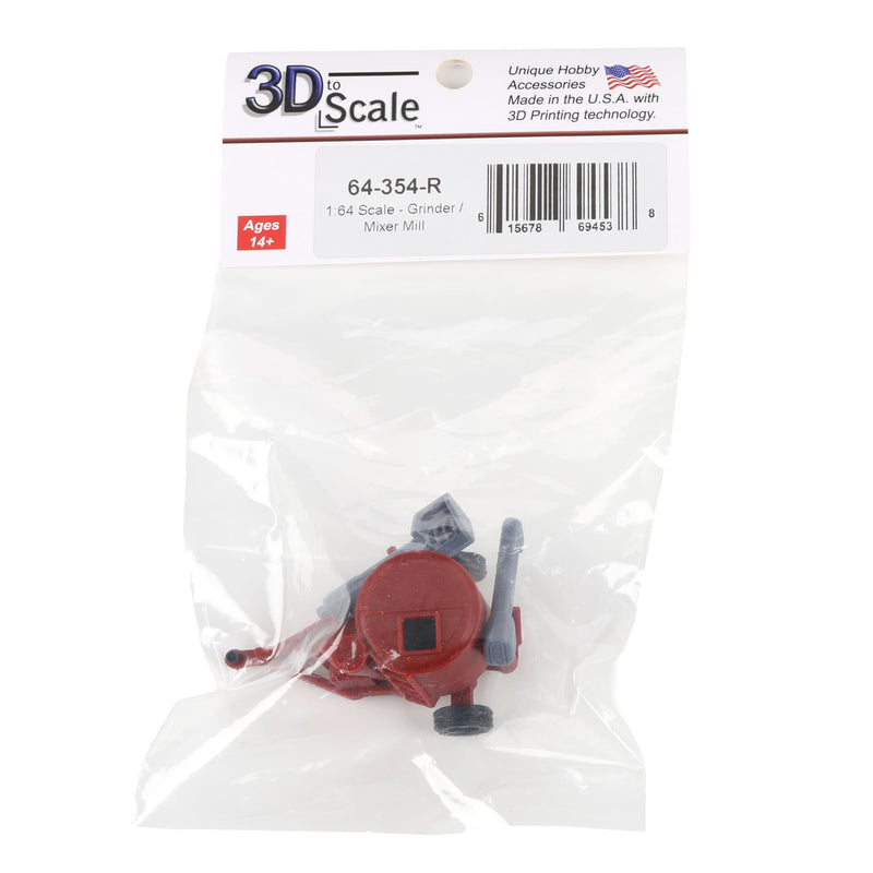 1/64 Red & Gray Grinder Mixer, 3D Print Plastic