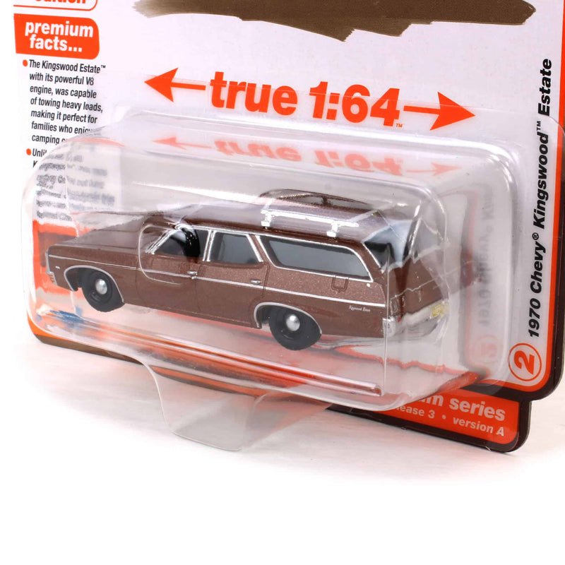 1/64 1970 Chevy Kingswood Estate, Solid Copper Metallic, Auto World