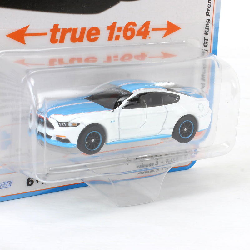 1/64 Petty’s Garage 2017 Ford Mustang GT Tribute Edition with Petty Garage Logos, White, Auto World