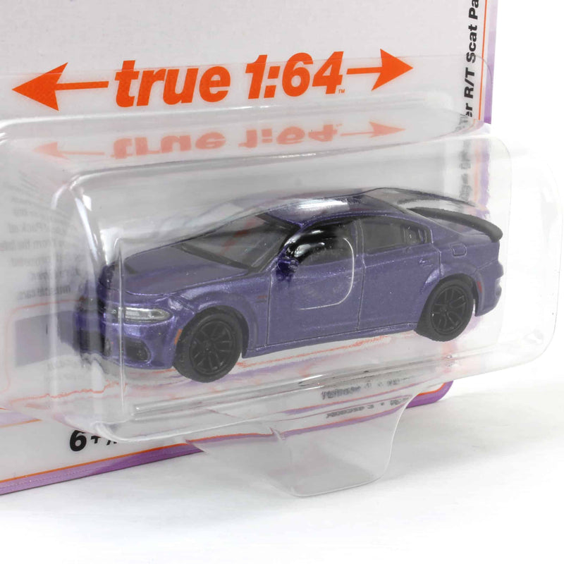 1/64 2023 Dodge Charger Swinger R/T Scat Pack, Plum Crazy, Auto World