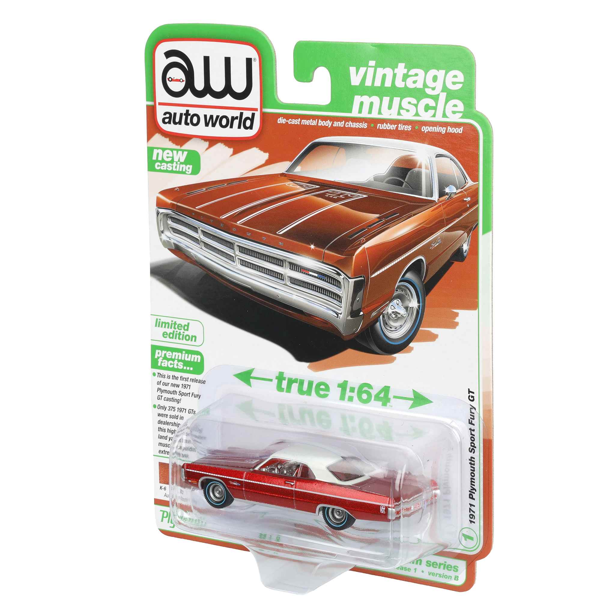 Ultra Red Chase Unit ~ 1/64 1971 Plymouth Sport Fury GT, Autumn