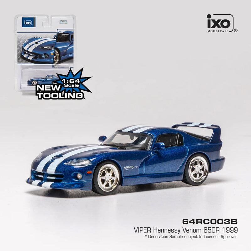 1/64 1999 Dodge Viper Hennessy Venom 650R Blue by IXO America