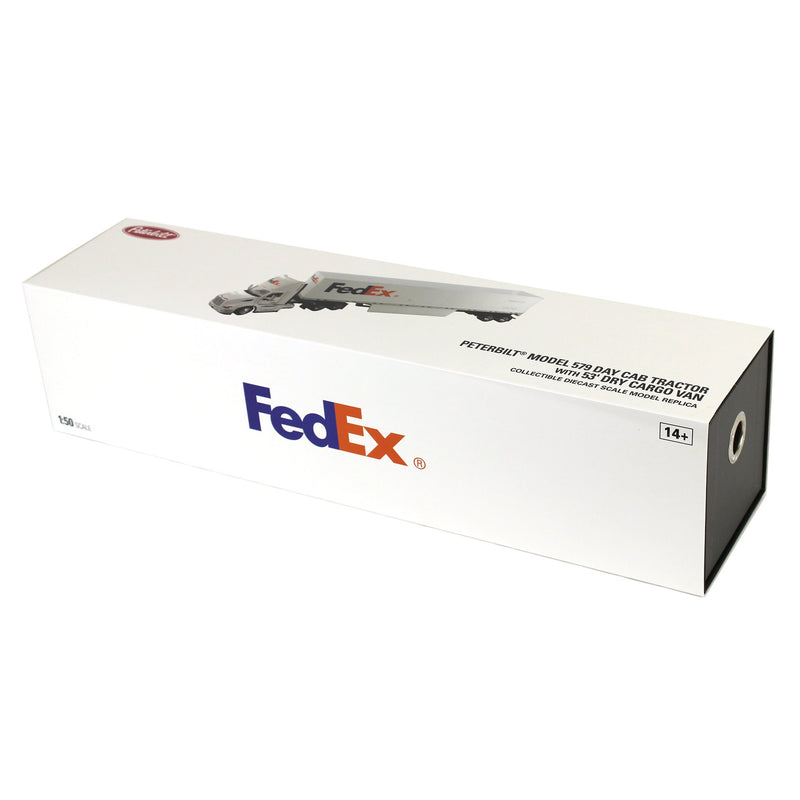 1/50 FedEx Peterbilt 579 Semi Truck with 53' Dry Cargo Trailer