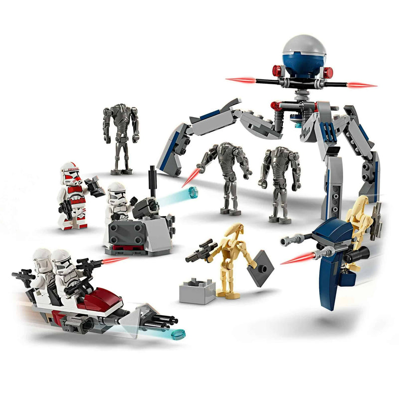 LEGO® Star Wars™ 3-in-1 Adventure Gift Set, 423 Pieces: Clone Trooper & Battle Droid, Ambush on Mandalore, & Captain Rex Y-Wing Microfighter