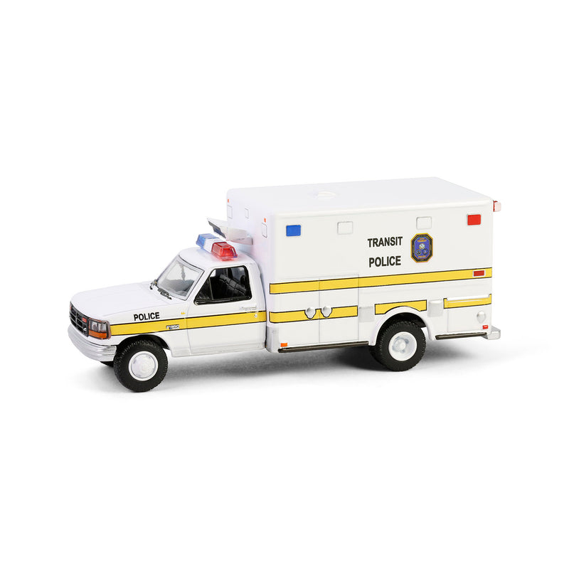 1/64 1994 Ford F-350 Ambulance, Washington DC Metro Transit Police, First Responders, Hobby Exclusive