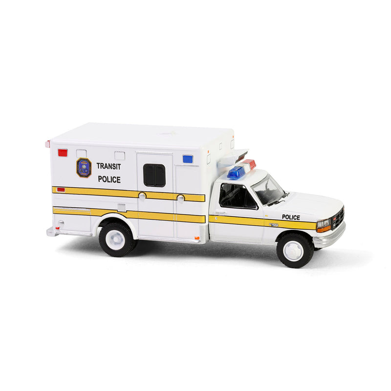 1/64 1994 Ford F-350 Ambulance, Washington DC Metro Transit Police, First Responders, Hobby Exclusive