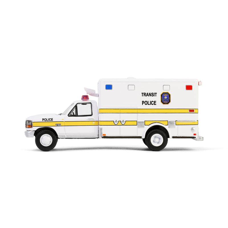 1/64 1994 Ford F-350 Ambulance, Washington DC Metro Transit Police, First Responders, Hobby Exclusive