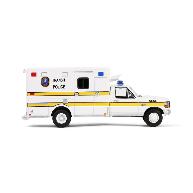 1/64 1994 Ford F-350 Ambulance, Washington DC Metro Transit Police, First Responders, Hobby Exclusive