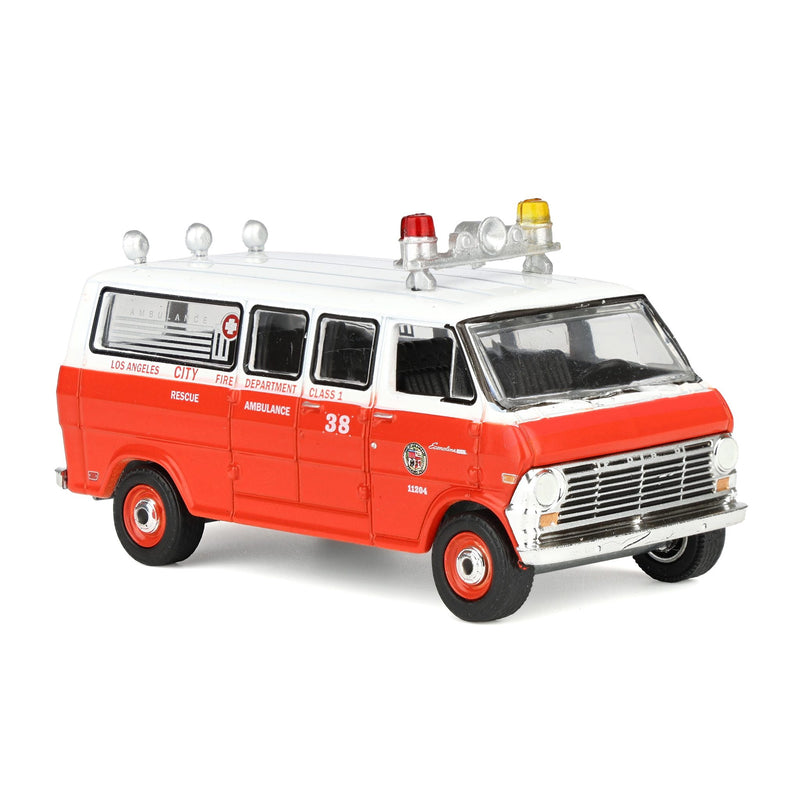 1/64 1969 Ford Econoline Ambulance, Los Angeles Fire Department, Fire & Rescue Series 5