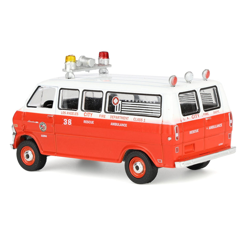 1/64 1969 Ford Econoline Ambulance, Los Angeles Fire Department, Fire & Rescue Series 5