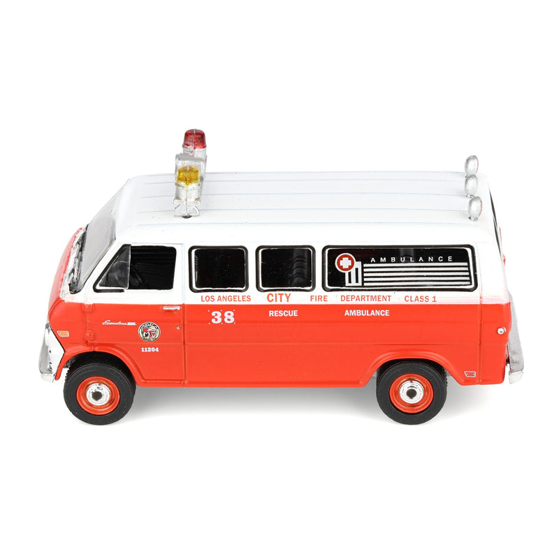 1/64 1969 Ford Econoline Ambulance, Los Angeles Fire Department, Fire & Rescue Series 5