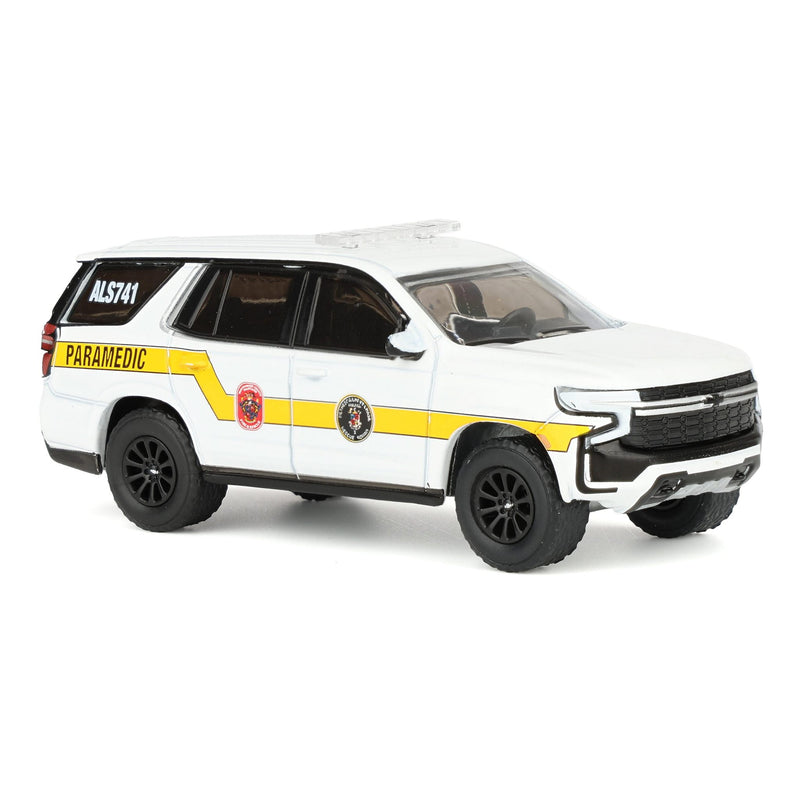 (B&D) 1/64 2024 Chevrolet Tahoe, Bethesda, Maryland Bethesda-Chevy Chase Rescue Squad, Fire & Rescue Series 5 - Damaged Box