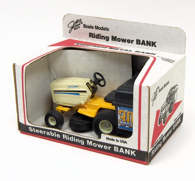 (B&D) 1/16 Cub Cadet Lawn Mower BANK w/ Bagger, 30th Anniversary - Damaged Item