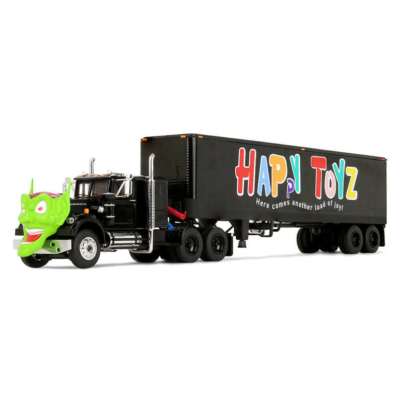 1/64 White Western Star Semi Truck with Green Goblin Head & 40ft Trailer, Maximum Overdrive 40th Anniversary, DCP by First Gear