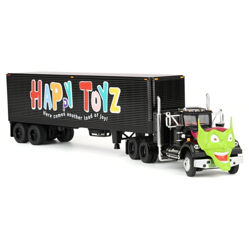 1/64 White Western Star Semi Truck with Green Goblin Head & 40ft Trailer, Maximum Overdrive 40th Anniversary, DCP by First Gear