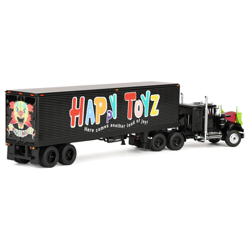 1/64 White Western Star Semi Truck with Green Goblin Head & 40ft Trailer, Maximum Overdrive 40th Anniversary, DCP by First Gear