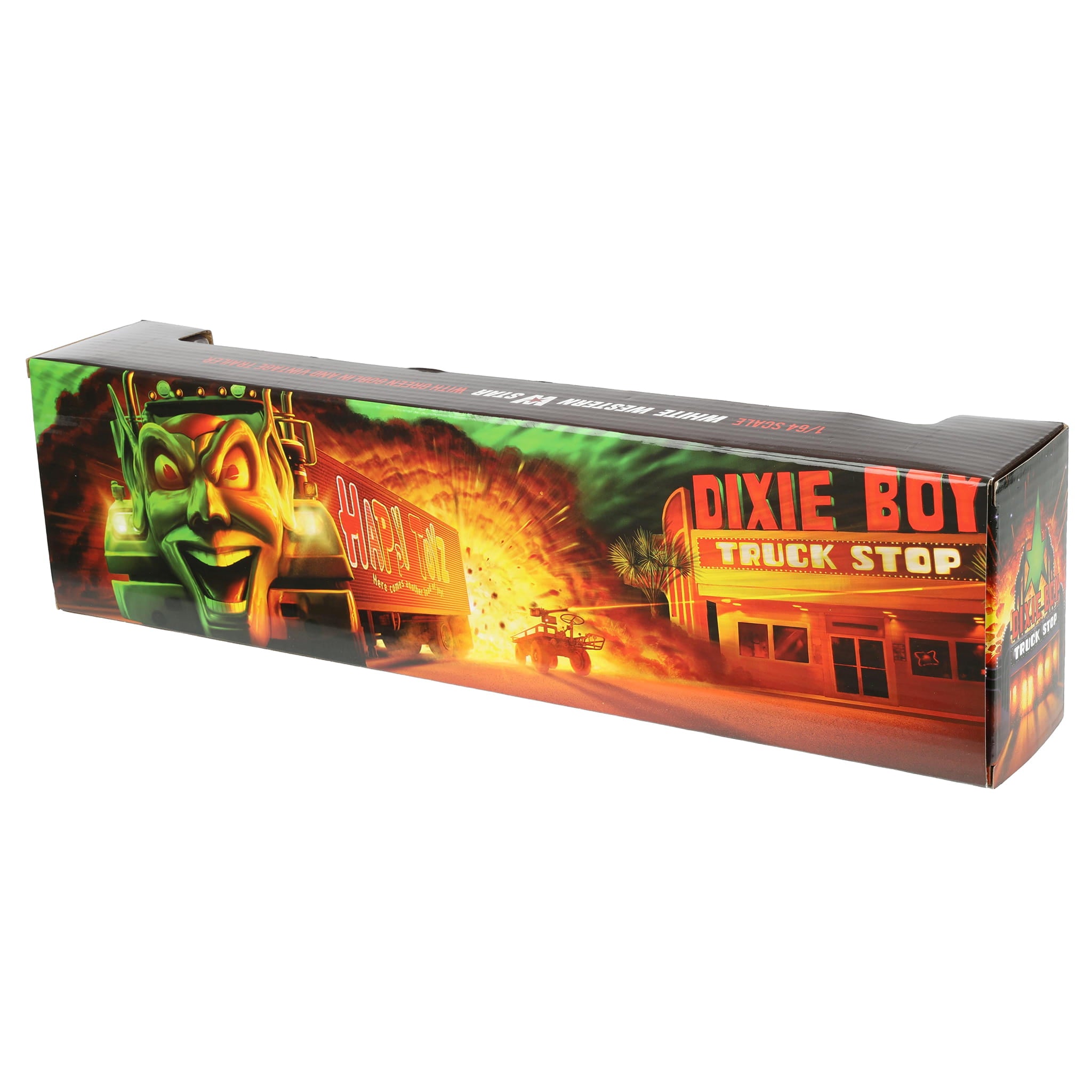 1/64 White Western Star Semi Truck with Green Goblin Head & 40ft