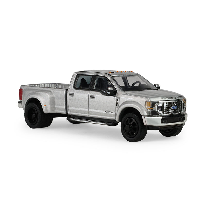1/64 2022 Ford F-450 Super Duty Iconic Silver with New Tooling, The Auto Mall Series 8 by GreenLight Collectibles
