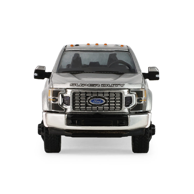 1/64 2022 Ford F-450 Super Duty Iconic Silver with New Tooling, The Auto Mall Series 8 by GreenLight Collectibles