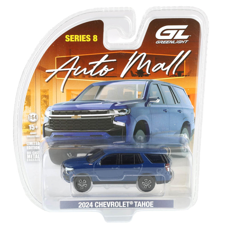1/64 2024 Chevrolet Tahoe SUV, Midnight Blue Metallic, The Auto Mall Series 8 by GreenLight Collectibles