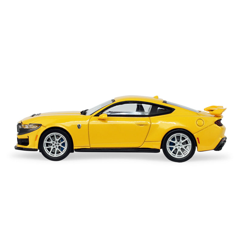 1/64 2024 Ford Mustang Dark Horse Yellow Splash Metallic with New Tooling, The Auto Mall Series 8 by GreenLight Collectibles