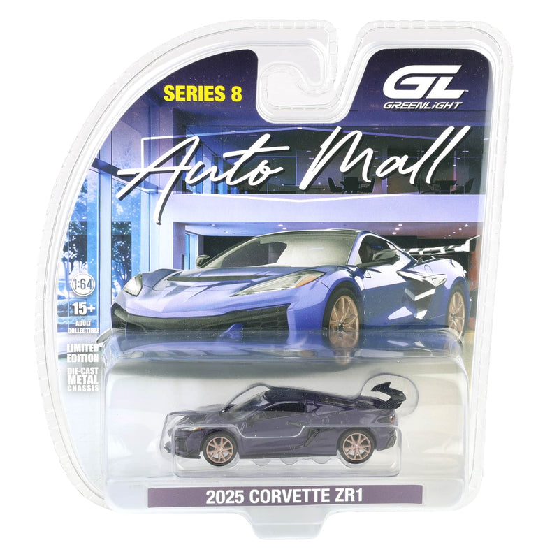 1/64 2025 Chevrolet Corvette ZR1 Convertible, Hysteria Purple Metallic, The Auto Mall Series 8 by GreenLight Collectibles