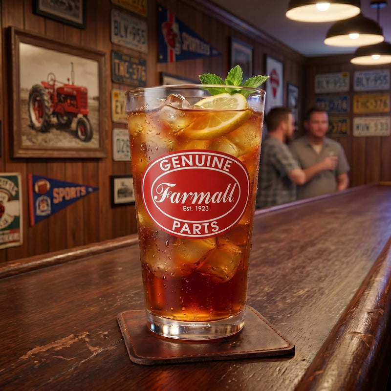 IH Farmall Genuine Parts Glass Drinkware Tumbler